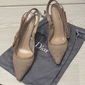 Authentic Christian Dior J'Adior Slingback Pump Heels
Nude and Gold
38.5